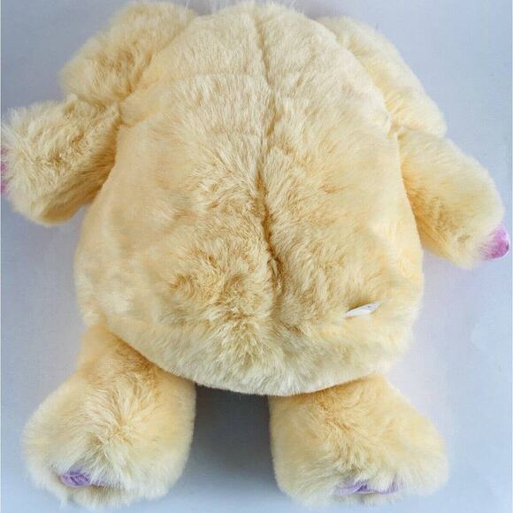 Rare Vintage TB Trading Co Yellow Elephant Trunk Pink Bow Creature Huggable 13" - Picture 10 of 12